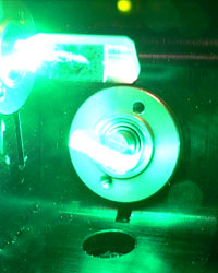ScannerMAX laser scanner on mirrors green